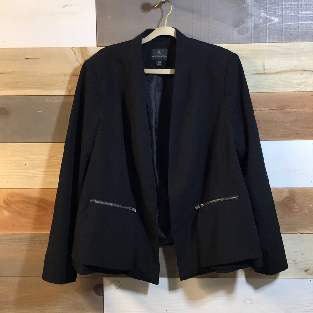 Worthington casual black blazer size 18w
